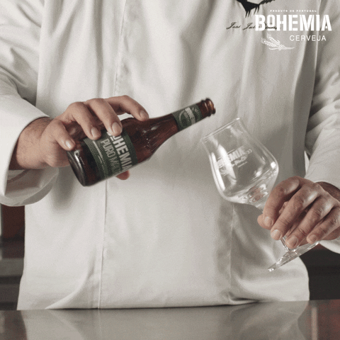 CervejaBohemia giphyupload cheers chef toast GIF