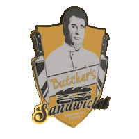 thebutcherssandwiches food yellow chicken greece Sticker