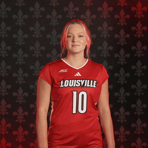 Volleyball Go Cards GIF by Louisville Cardinals