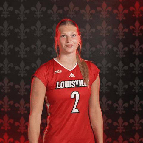 Volleyball Go Cards GIF by Louisville Cardinals