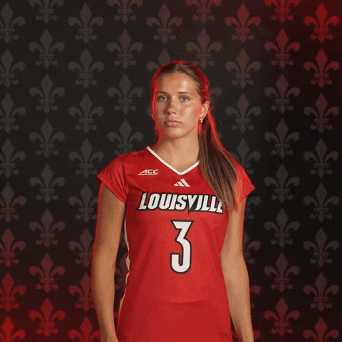 Volleyball Go Cards GIF by Louisville Cardinals