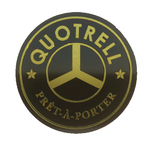 Quotrell giphyupload animated logo pret a porter quotrell Sticker
