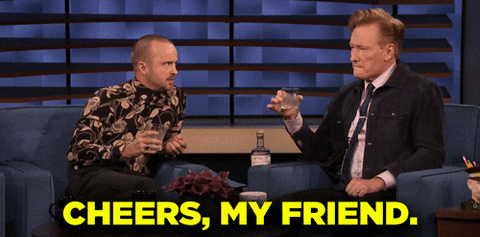 Drink Up Aaron Paul GIF by Team Coco