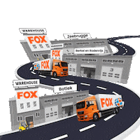 FoxGlobal fox truck ecommerce global Sticker