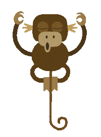 Yoga Monkey Sticker by Film Bilder