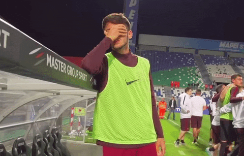 Nervous Football GIF by AS Roma