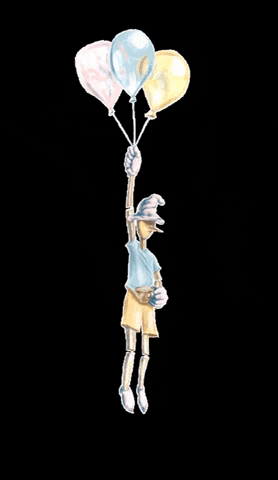 createtlm giphygifmaker coffee balloon marionette GIF