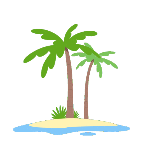 Vacation Island Sticker by Deutsche Familienversicherung