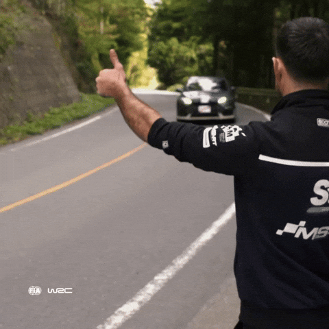 Well Done Thumbs Up GIF by FIA World Rally Championship