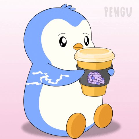 Good Morning Coffee GIF by Pudgy Penguins