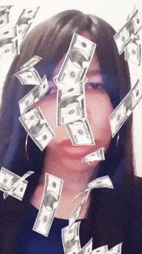 donnathomas-rodgers money rain rich bread GIF