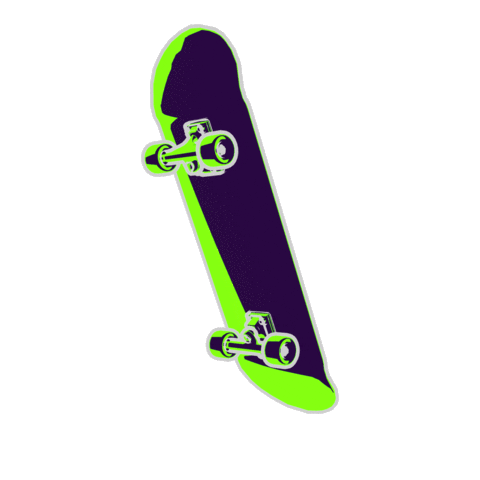 mrxazka giphyupload skate glow skateboard Sticker