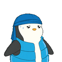 Sweating Stay Cool Sticker by Pudgy Penguins