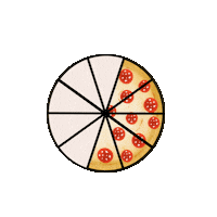 Pizza Fraction Sticker