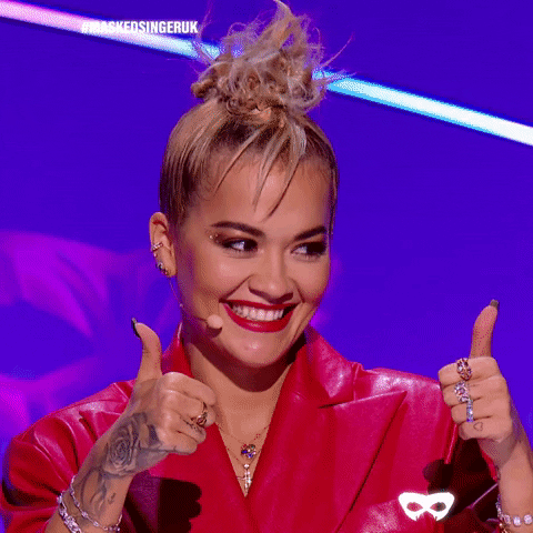 Rita Ora Thumbs Up GIF by The Masked Singer UK