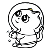 White Cat Please Sticker by CR8 Consultancy