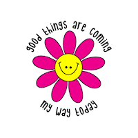 nikkidoodles457 smile pink retro flower Sticker