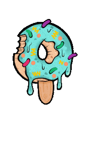 Thosedonuts summer pastel ice cream melting Sticker