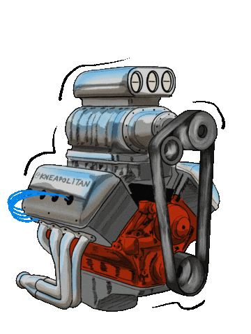 Motor Engine Sticker by kneapolitan