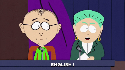 mad english GIF by South Park 