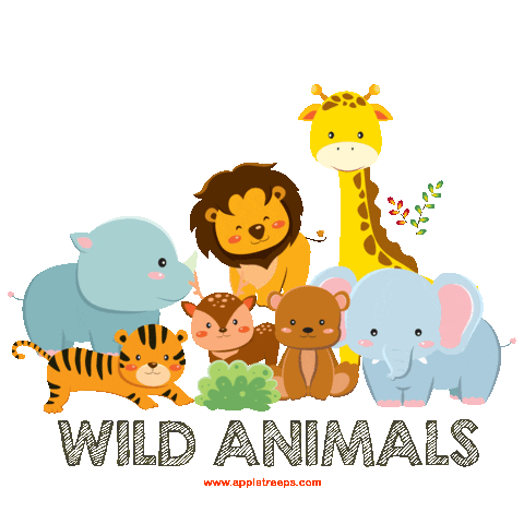 Wild Animals Cartoon Sticker by appletreeps