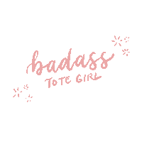 licangina lettering badass tote girl Sticker