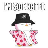 Happy Lets Go Sticker by Pudgy Penguins