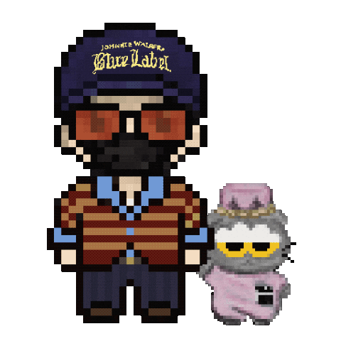 Cat Day Pixel Sticker