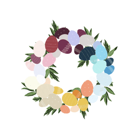 Happy Easter Eggs Sticker