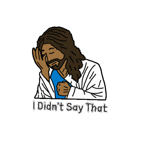 Black Jesus Facepalm Sticker by Pinned Pins