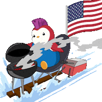 American Usa Sticker by Pudgy Penguins