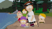 beach kneeling GIF by South Park 