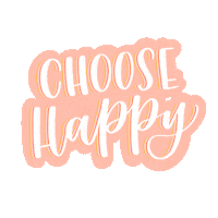 lettersbyshells happy choose happy shelly kim letters by shells Sticker