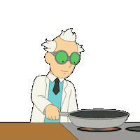 Fire Cooking Sticker by 3dFrankenPunks