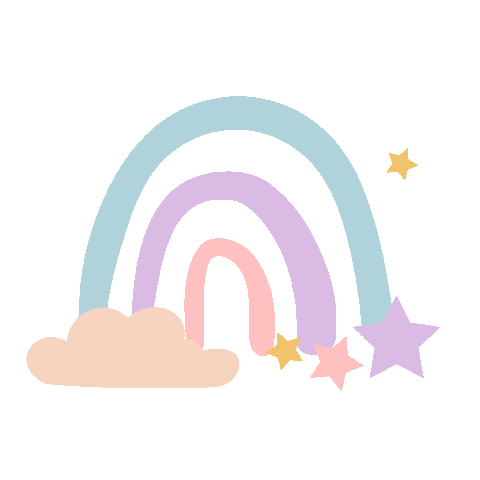 thesandraduran giphyupload rainbow stars pastel Sticker