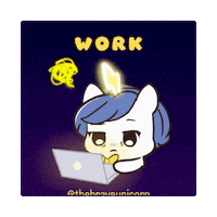 Getting Things Done Work Sticker by Brave Unicorn