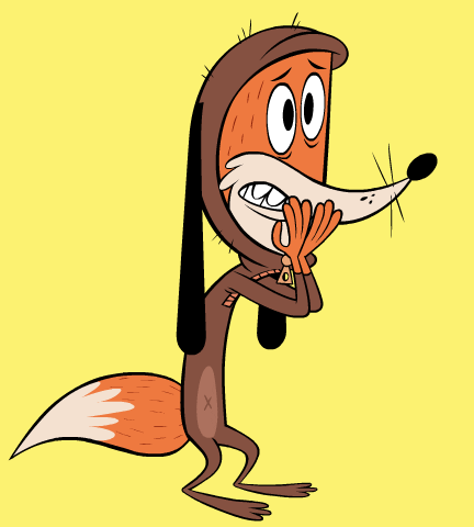 Scared Fox GIF by ZIP ZIP