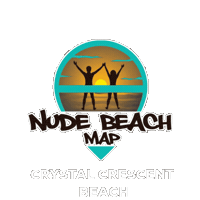 Crystal Crescent Beach Sticker by nudebeachmap