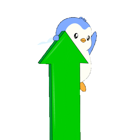 To The Moon Arrow Sticker by Pudgy Penguins