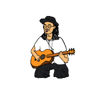 guitar jamming Sticker by Kanosena Hartadi