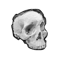 Mourn Black And White Sticker by Dot Com