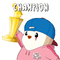 Number One Win Sticker by Pudgy Penguins