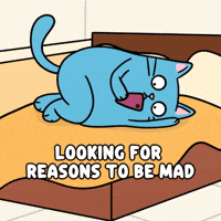 Bored Blue Cat GIF