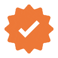 Orange Tick Sticker