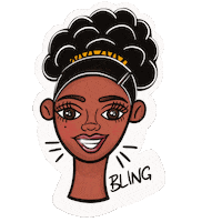 Happy Black Girl Sticker by JellaCreative