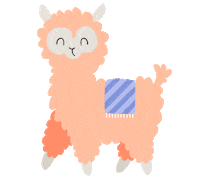 Walk Llama Sticker by Megan McNulty