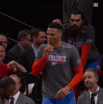 be quiet russell westbrook GIF by Bleacher Report