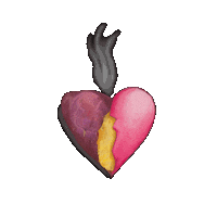 kelleellee heart korean potato sweet potato Sticker