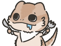 Hungry Bearded Dragon Sticker