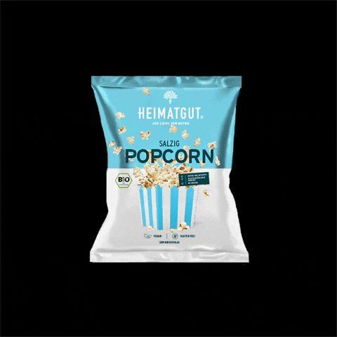heimatgut giphygifmaker vegan popcorn snacks GIF